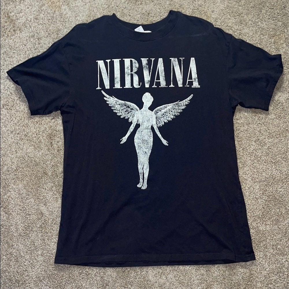 Nirvana Black Graphic T-Shirt for Men